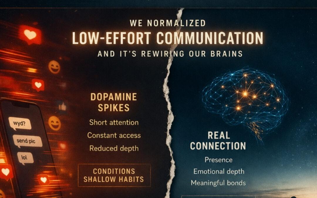 low effort communication and how you need to rewire your brain