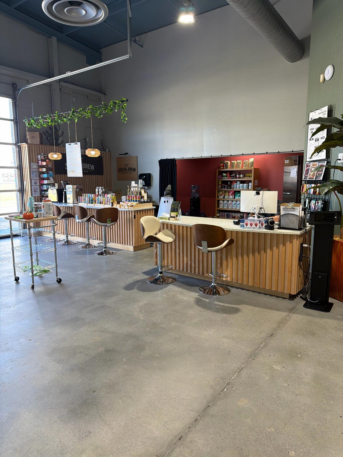 The Social Brew wellness bar at the Calhoun center
